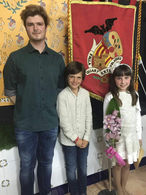 Hugo Vidal, Presidente Infantil y Luís Enguídanos, artista para la falla infantil